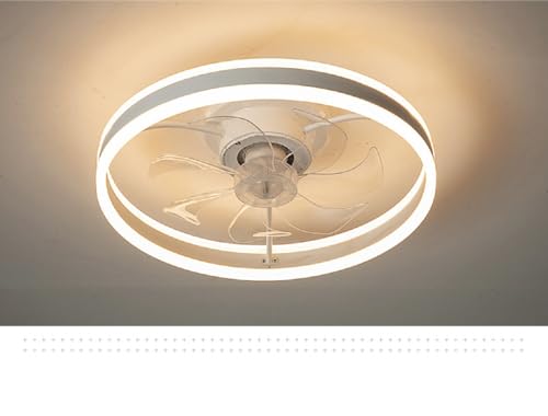 Deckenventilator mit LED Beleuchtung D3305 Deckenlampe Ø 50cm 96W Fernbedienung Lichtfarbe/Helligkeit einstellbar dimmbar LED Deckenleuchte fan light ceiling (D3305) von Eurotondisplay