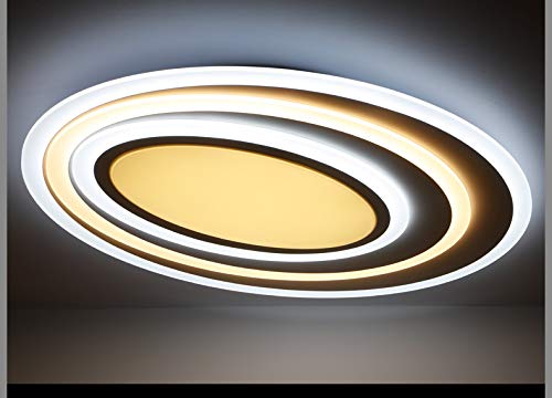 Eurotondisplay LED Deckenleuchte Deckenlampe XW092 80x65 cm, 94 W mit Fernbedienung Lichtfarbe/Helligkeit einstellbar dimmbar LED Deckenlammpe Wohnzimmerlampe von Eurotondisplay