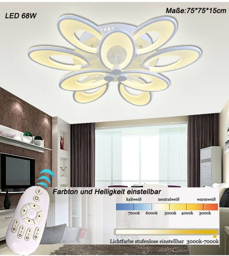 Eurotondisplay LED Deckenleuchte LED Deckenlampe Fernbediening Farbton einstellbar dimmbar TOP Angebot, LED fest integriert, Warm- bis Kaltweiß, Lichtfarbe und Helligkeit mit Fernbedienung einstellbar Eurotondisplay LED Deckenleuchte LED Deckenlampe Fernbediening Farbton einstellbar dimmbar TOP Angebot, LED fest integriert, Warm- bis Kaltweiß, Lichtfarbe und Helligkeit mit Fernbedienung einstellbar von Eurotondisplay