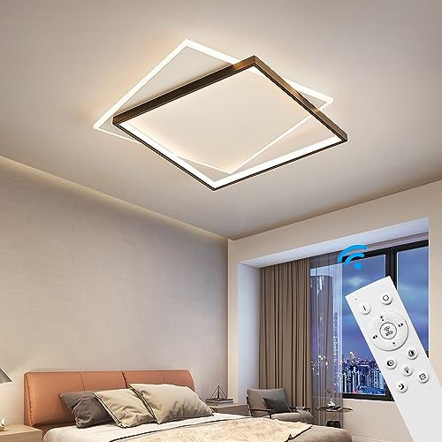Eurotondisplay SX912-500 LED Deckenleuchte mit Fernbedienung Lichtfarbe/Helligkeit einstellbar schwarz weiß lackierter Alurahmen sehr leicht (SX912-500) von Eurotondisplay