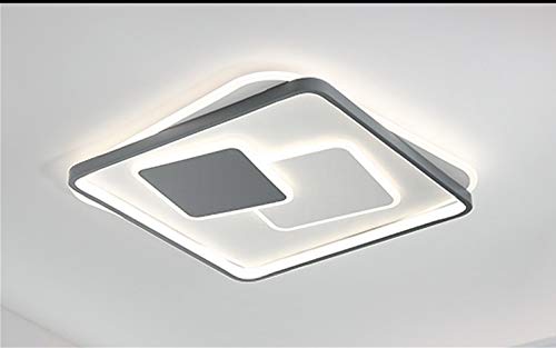 Eurotondisplay LED Deckenleuchte 9643FX 50 * 52cm 100W mit Fernbedienung Lichtfarbe/Helligkeit einstellbar Acryl-Schirm weiß/grau Design A+ (9643 FX 50 * 52cm 100W) von Eurotondisplay