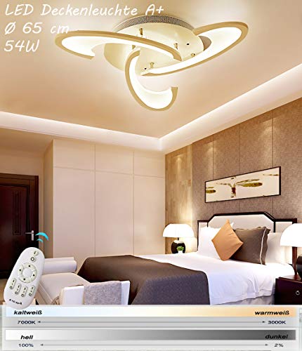 N2127-3FL LED Deckenleuchte mit Fernbedienung ist die Lichtfarbe/Helligkeit einstellbar A+LED Wohnzimmerleuchte Kronleuchte Pendelleuchte Deckenlampe Deckenstrahler LED Deckenleuchte (2127-3FL) von Eurotondisplay