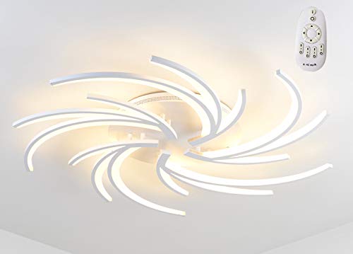 NEU 2042-5White LED Deckenleuchte mit Fernbedienung Lichtfarbe/ Helligkeit einstellbar Acryl-Schirm weiß lackierter Metallrahmen Modernes Design Energieeffizienzklasse: A+ Modern (2042white-5) von Eurotondisplay