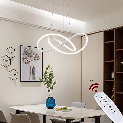 NEU Euroton 9642 weiß LED Pendelleuchte mit Fernbedienung Lichtfarbe/Helligkeit einsetllbar (9642 weiß Pendelleuchte) von Eurotondisplay