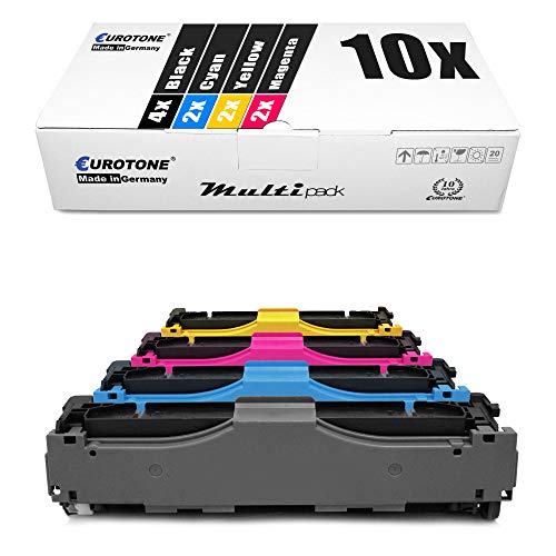 10x Müller Printware kompatibler Toner für HP Color Laserjet Pro MFP M 377 477 fdn dw fdw fnw ersetzt CF410X-13X 410X von Eurotone