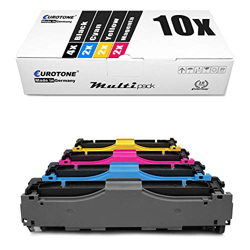 10x Müller Printware kompatibler Toner für HP Laserjet Pro 300 Color M 351 A ersetzt CE410X-13A 305A 305X von Eurotone