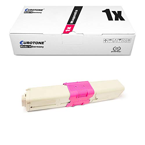 1x Eurotone Toner für Oki C 301 321 DN ersetzt 44973534 Rot Magenta Patrone Druckerpatrone von Eurotone