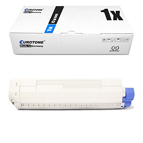 1x Eurotone Toner für Oki C822CDTN C822 C822DN C822N ersetzt 44844615 Cyan von Eurotone