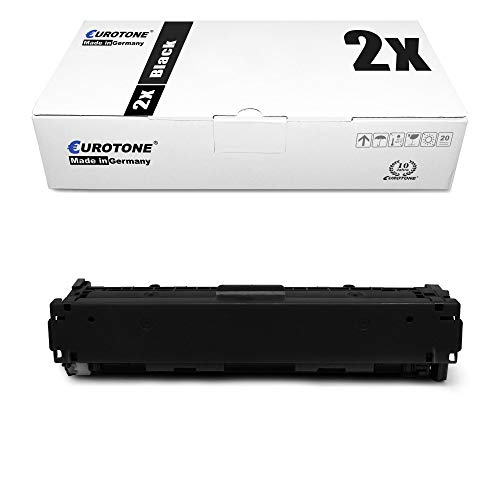 2X Eurotone kompatibler Toner für HP Color LJ cm 1312 1512 wie CB540A 125A Black von Eurotone