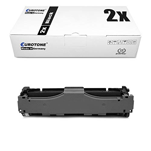 2X Eurotone kompatibler Toner für HP Color Laserjet CM2320NF CP2025X CP2025 CM2720 CM2320WI CM2323 CM2320EBB CP2026 CP2026N wie CC530A 304A Black von Eurotone