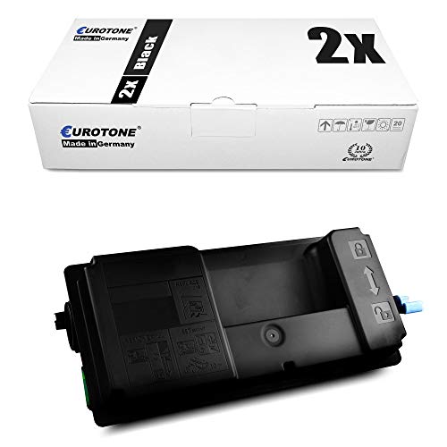 2X Müller Printware Toner für Kyocera ECOSYS P3060dn P3055dn ersetzt TK-3190 TK3190 Schwarz von Eurotone