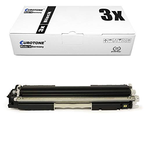 3X Eurotone kompatibler Toner für HP Laserjet Pro 100 Color MFP M 175 wie CE310A 126A Black von Eurotone