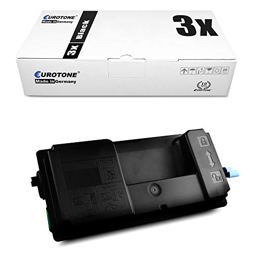 3X Müller Printware Toner für Kyocera ECOSYS P3055dn P3060dn ersetzt TK-3190 TK3190 Schwarz von Eurotone