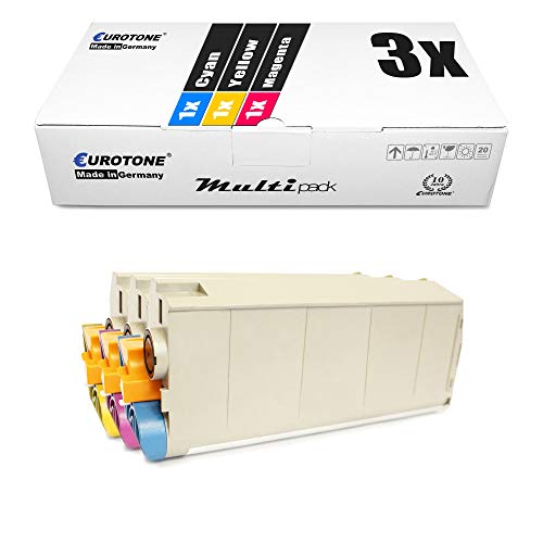 3X Müller Printware Toner für Oki MC780dnvfax MC770dnf MC760dnf MC760dn MC760dnfax MC760 MC770dnvfax MC770 MC770plus MC780 ersetzt 45396301-45396303 Color von Eurotone