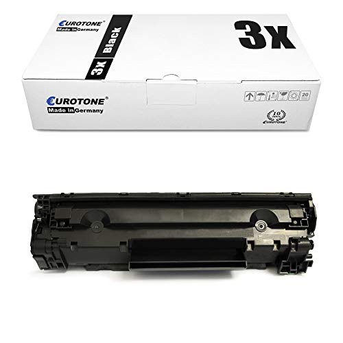 3X Müller Printware Toner kompatibel für Canon I-Sensys MF 3010, 3484B002 725 Schwarz 3484B002AA Black von Eurotone