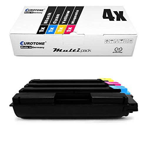 4X EOS-Toner TK-590 Set kompatibel für Kyocera FS-C 2026 MFP + FS-C 2126 MFP + FS-C FSC 5250 DN, TK590: TK-590K TK-590C TK-590M TK-590Y von Eurotone