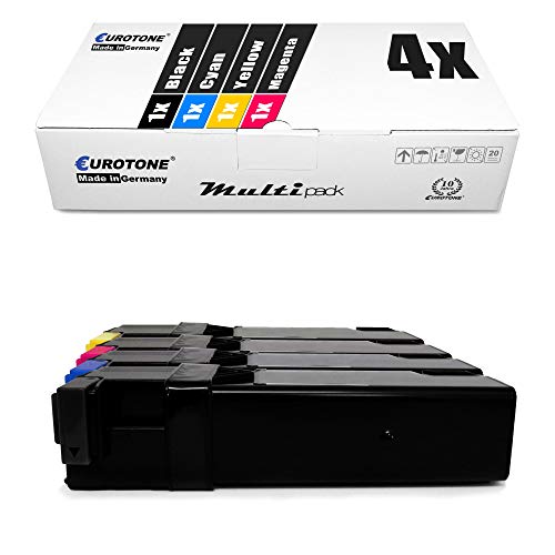 4X Eurotone Toner für Epson Aculaser C 2900 DN N ersetzt S050627 - S050630 von Eurotone