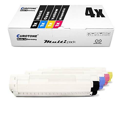 4X Eurotone Toner für Oki ES8461MFP ES8461DN ES8461CDTN ES8451CDXN ES8461 ES8451CDTN ES8451plus ES8461CDXN ES8451 ersetzt Set von Eurotone, kein OKI Original