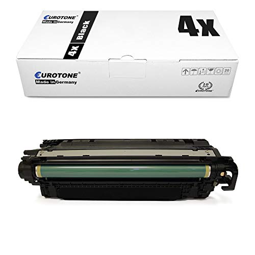 4X Eurotone kompatibler Toner für HP Color Laserjet Enterprise M 552 553 wie CF360A CF 360 A 508A Black von Eurotone