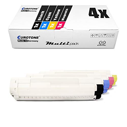4X Müller Printware XXL Toner für Oki C 8600 8800 CDTN DN N DTN ersetzt Schwarz Blau Rot Gelb von Eurotone