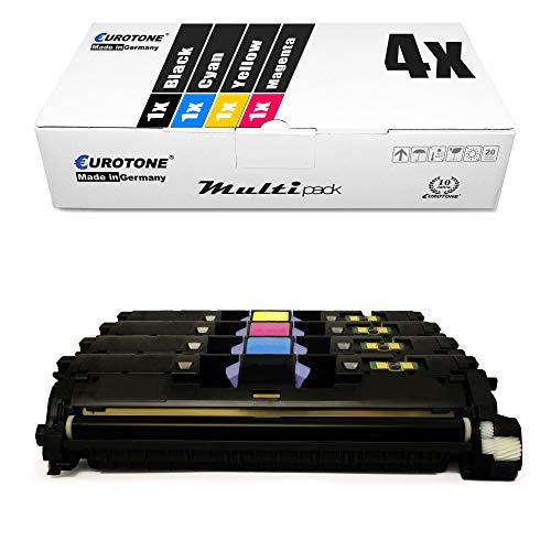 4X Müller Printware kompatibler Toner für HP Color Laserjet 2550 2820 2840 LN AIO L N ersetzt Q3960A-63A 122A von Eurotone