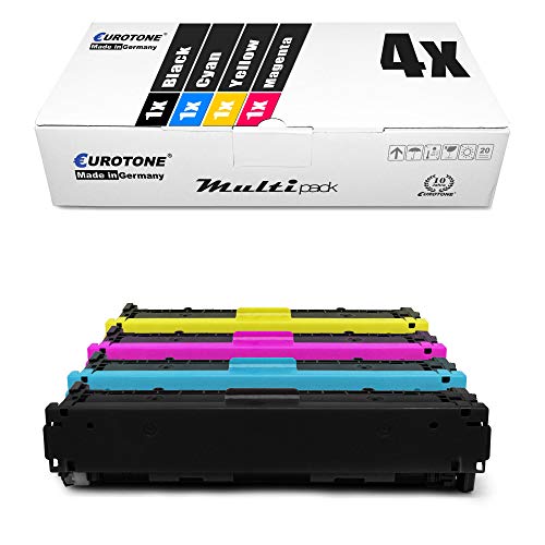 4X Müller Printware kompatibler Toner für HP Laserjet Pro cm 1411 1412 1413 1415 1416 1417 1418 fn fnw ersetzt CE320A-23A 128A von Eurotone