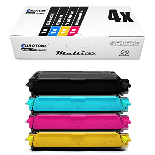 4er Set EOS-Toner kompatibel für Dell 3110 CN 3110CN + 3115 CN 3115CN XXLset Schwarz Cyan Magenta Yellow von Eurotone