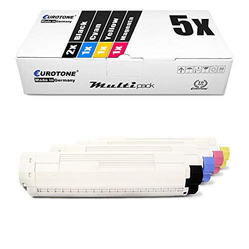 5X Eurotone Toner für Oki MC861CDXN MC862 MC861CDTN MC862CDTN MC861 MC862CDXN MC862DN MC861DN ersetzt 44059253-44059256 Set von Eurotone, kein OKI Original