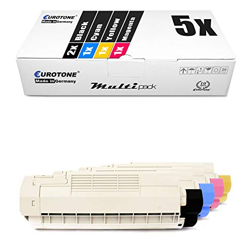 5X Müller Printware Toner für Oki C 610 DM DN CDN N DTN ersetzt Black Cyan Magenta Yellow von Eurotone