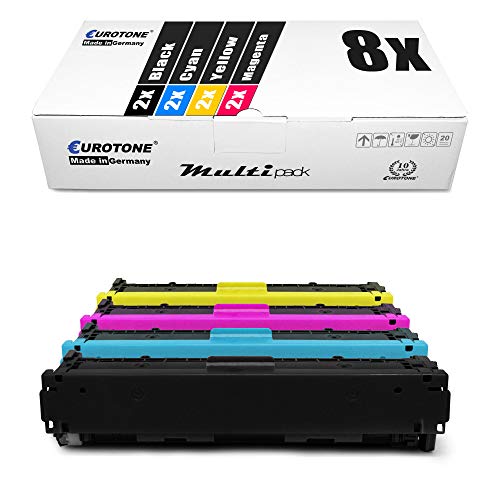 8X Müller Printware XXL kompatibler Toner für HP Color Laserjet Pro MFP M 277 dw n ersetzt CF400X-03X 201X von Eurotone