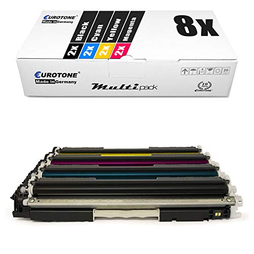 8X Müller Printware kompatibler Toner für HP Color Laserjet Pro MFP M 176 177 fw n ersetzt CF350A-53A 130A von Eurotone
