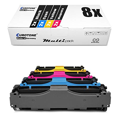 8X Müller Printware kompatibler Toner für HP Color Laserjet Pro MFP M 377 477 fdn dw fdw fnw ersetzt CF410X-13X 410X von Eurotone