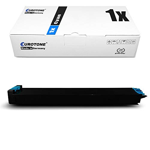 Eurotone 1x XXL Cyan Toner für Sharp MX 2630 3050 3060 3070 3550 3560 3570 4050 4060 4070 5050 5050 5070 6050 6050 6070 ersetzt MX-61GTCA von Eurotone