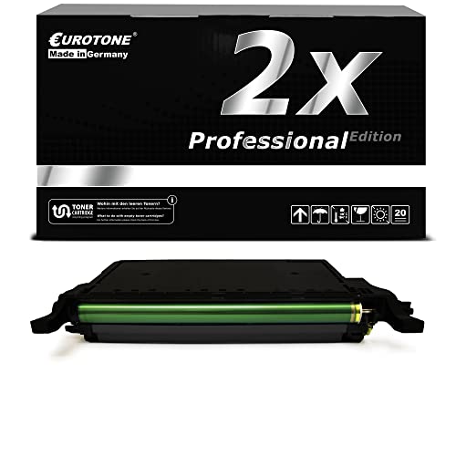 Eurotone 2X Toner Cartridge kompatibel für Samsung CLP 605 / 607 / 610 / 611 / 612 / 615 / 660 / 661, Black CLP-K660S Patrone von Eurotone