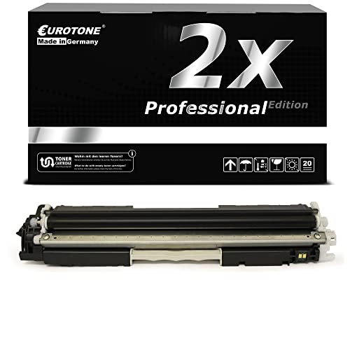 Eurotone 2X Toner Cartridges kompatibel für Canon I-Sensys LBP7010c / LBP7018c, Black EP 729 Patrone von Eurotone
