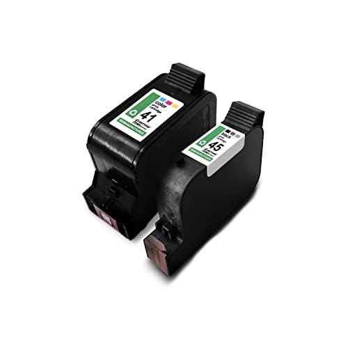 Eurotone 2er Set Tintenpatronen kompatibel für HP 45XL 51645AE 41XL 51641AE für DeskJet 1100C 820C 820 CSE 820CXI 850C 850CXI- 1x Black & 1x Color von Eurotone