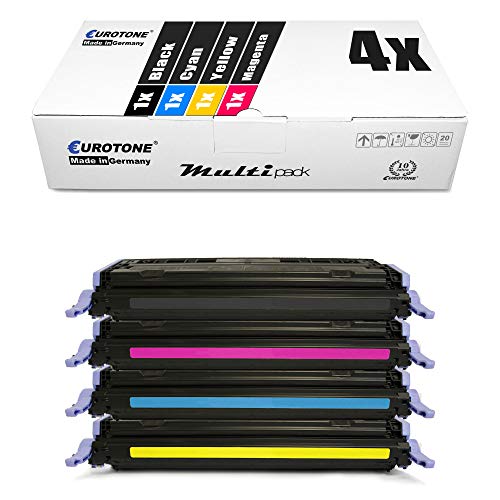 Eurotone 4X Alternativer Toner 707 Set kompatibel für Canon LBP 5000 5100, EP-707 Black Cyan Magenta Yellow von Eurotone