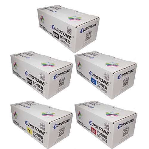 Eurotone 5X Müller Printware Toner für Ricoh Aficio MP C 2000 2500 3000 AD e 1 ersetzt DT3000 DT3000BLK - DT3000Y Set von Eurotone