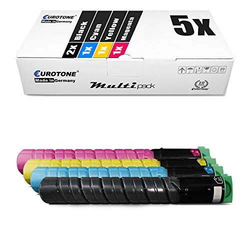 Eurotone 5X Müller Printware Toner für Ricoh Aficio MP C 2051 2551 AD ersetzt 842061-842064 TYPE-MPC2551 TYPEMPC2551 Set von Eurotone