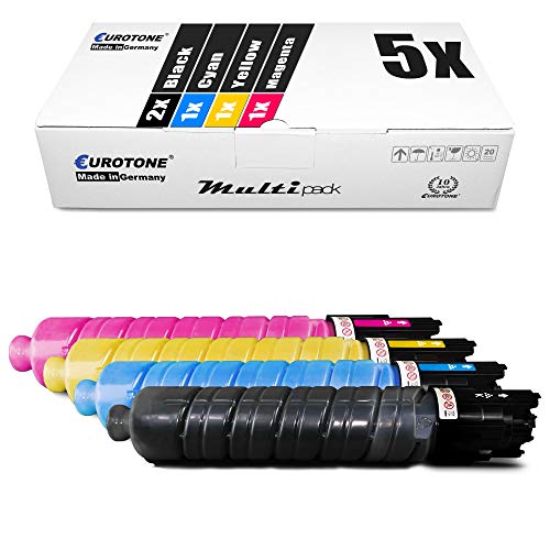 Eurotone 5X Müller Printware Toner für Ricoh Aficio MP C 300 400 401 zsp SPF srsp zsrsp ht sp sr hw ersetzt 841550-841553 Set von Eurotone