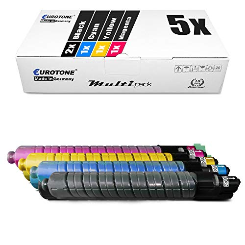 Eurotone 5X Müller Printware Toner für Ricoh MP C3501 C3001 ersetzt 842044-842047 Set Black Cyan Magenta Yellow von Eurotone