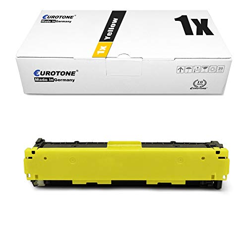 Eurotone Non OEM Druckerpatrone Yellow kompatibel für HP Color Laserjet (Pro) 1525 1525N 1525NW + Pro cm 1415FN 1415 FNW kompatibel für HP 128A CE322A Gelb von Eurotone