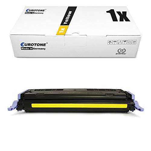 Eurotone Non OEM Druckerpatrone Yellow kompatibel für HP Color Laserjet 1600 2600 2605 + cm 1015 1017 für Q6002A Gelb von Eurotone