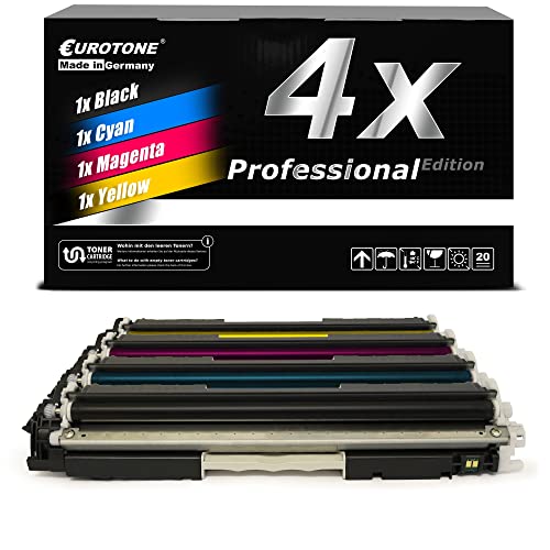 Eurotone Toner Cartridges kompatibel für Canon I-Sensys LBP7010c / LBP7018c, EP 729 im Set von Eurotone