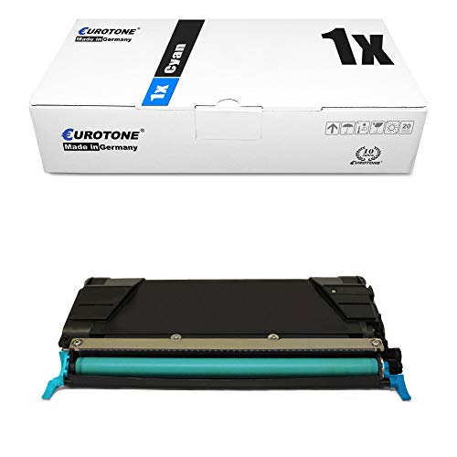 Eurotone Toner Cyan kompatibel für Lexmark Optra C520N C522N C524 C524DN C524DTN C524N + C530 C530DN C532DN C532N C534DN C534DTN C534N C5220CS Premium Alternativtoner von Eurotone