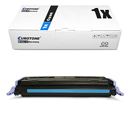 Eurotone Toner kompatibel für HP Color Laserjet 1600 2600 N 2605 DN DTN CM-1015 MFP 1017 MFP, Cyan Q6001A Patrone Alternative von Eurotone