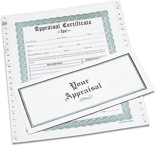 Eurotool Appraisal Certificate Pack, 100 Piece Pack by von Eurotool