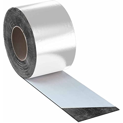 Eurovent® FLEXBIT 100mm x 10lfm Dachdeckerband Bitumenband Abdichtband selbstklebendes Reparaturband (Aluminium-Grau) von Eurovent