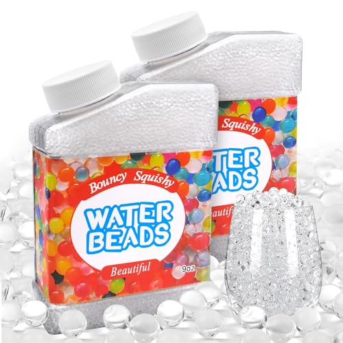 Eurtes Wasserperlen Durchsichtig 100.000 Stück, Deko Wasserperlen für Pflanzen Ungiftig, Transparent Water Beads, Wasserkugeln Vase Füllstoff und Deko Aquaperlen Bioabbaubar von Eurtes