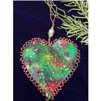 Herzliche Perlenbesetzte Weihnachtsverzierung Herzliche Perlenbesetzte Weihnachtsverzierung von EuthymicThreads